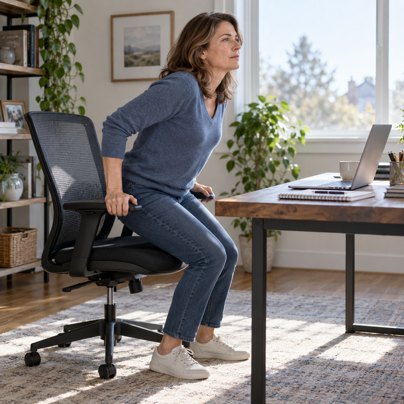 1. Sitting down stops feeling like a break